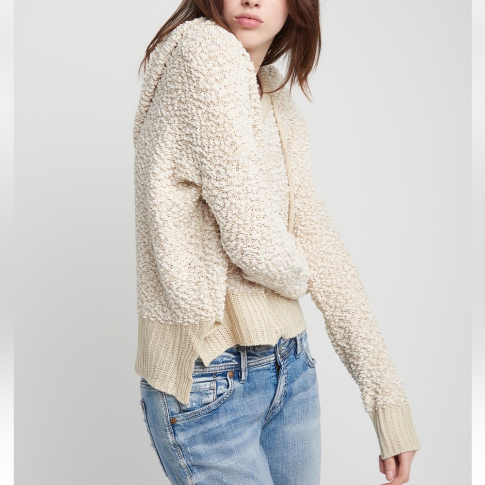 TOBI Popcorn-Knit Hoodie